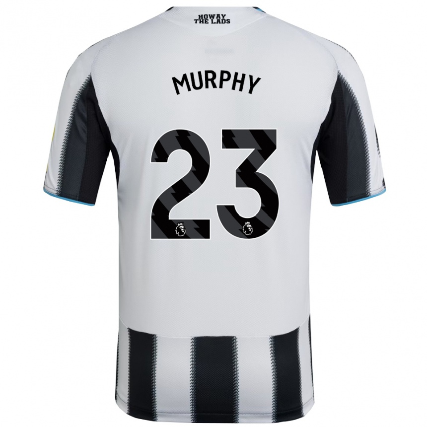 נשים כדורגל ג'ייקוב מרפי #23 שחור לבן ג'רזי ביתית 2025/26