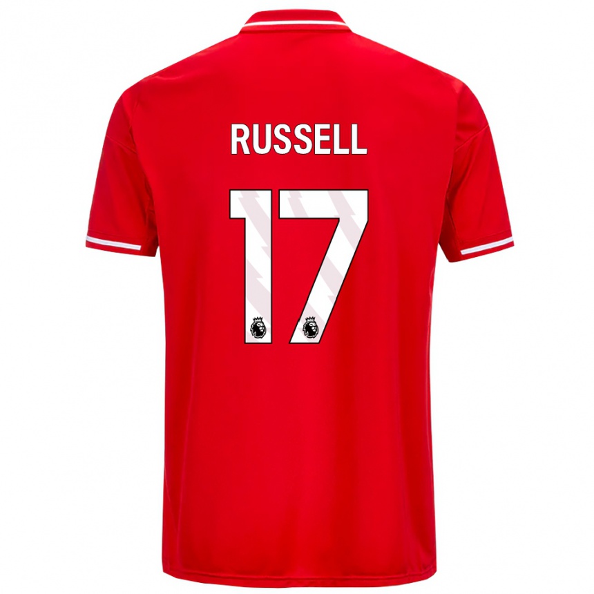 נשים כדורגל Blaine Russell #17 אדום לבן ג'רזי ביתית 2025/26