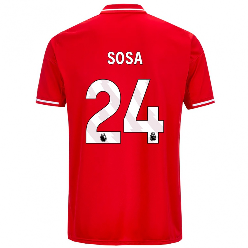 נשים כדורגל רמון סוסה #24 אדום לבן ג'רזי ביתית 2025/26 נשים כדורגל רמון סוסה #24 אדום לבן ג'רזי ביתית 2025/26