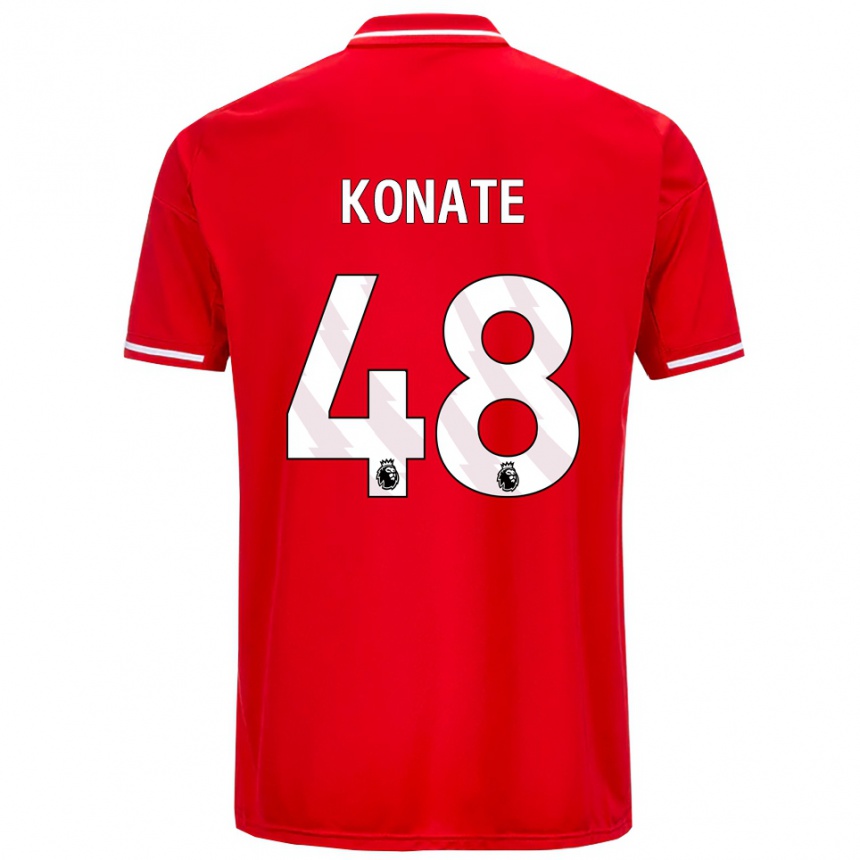 נשים כדורגל אטייף קונאטה #48 אדום לבן ג'רזי ביתית 2025/26