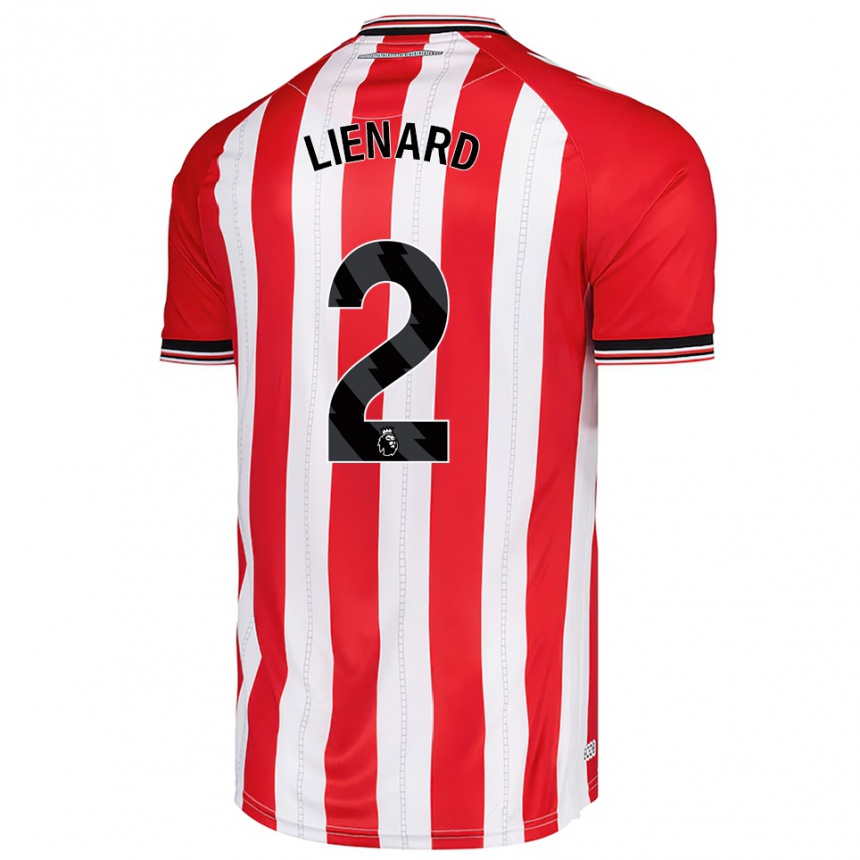 נשים כדורגל Alex Lienard #2 אדום לבן ג'רזי ביתית 2025/26