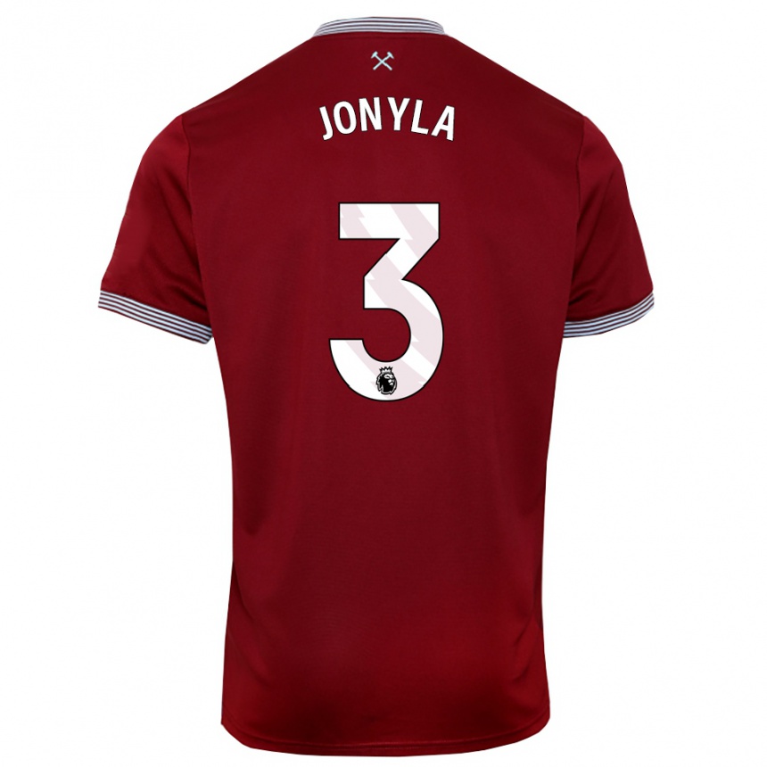 נשים כדורגל Tomas Jonyla #3 בורדו לבן ג'רזי ביתית 2025/26