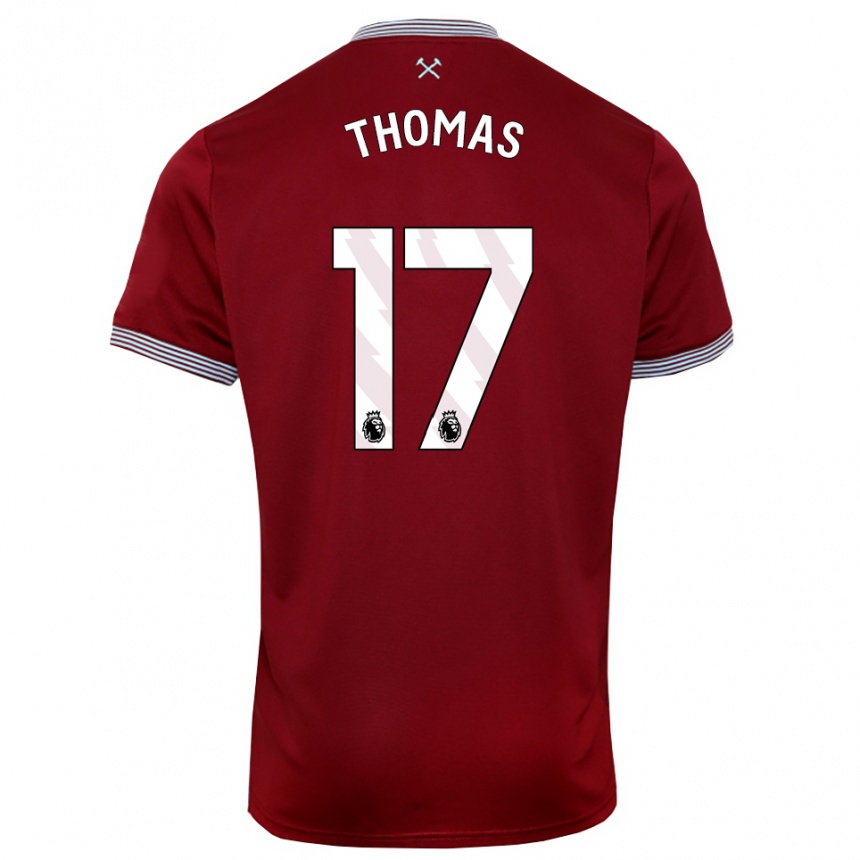 נשים כדורגל Isaac Thomas #17 בורדו לבן ג'רזי ביתית 2025/26
