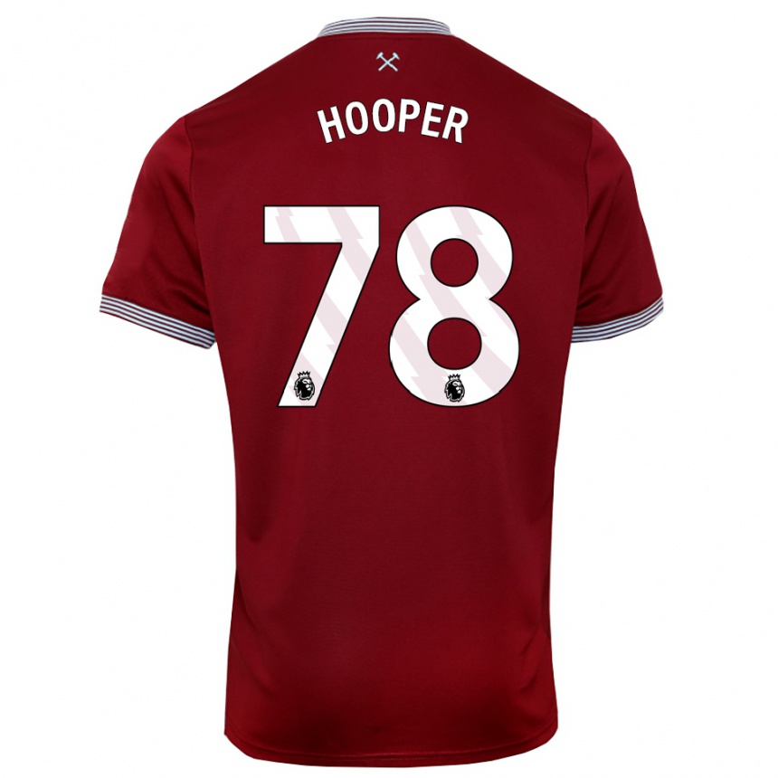 נשים כדורגל Finley Hooper #78 בורדו לבן ג'רזי ביתית 2025/26