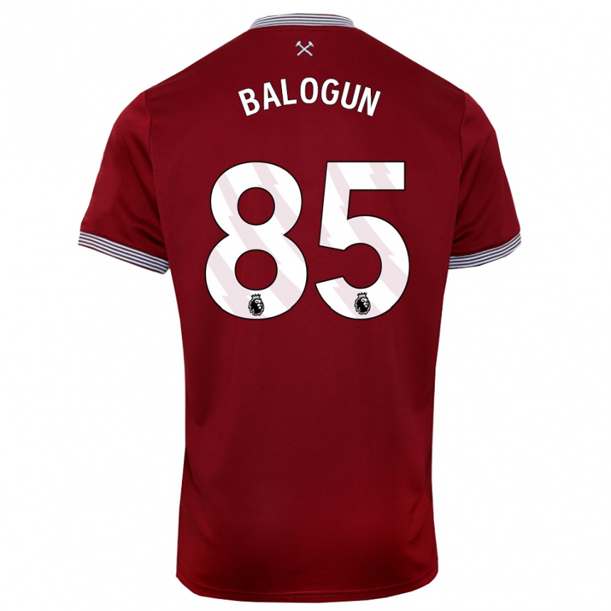 נשים כדורגל Majid Balogun #85 בורדו לבן ג'רזי ביתית 2025/26
