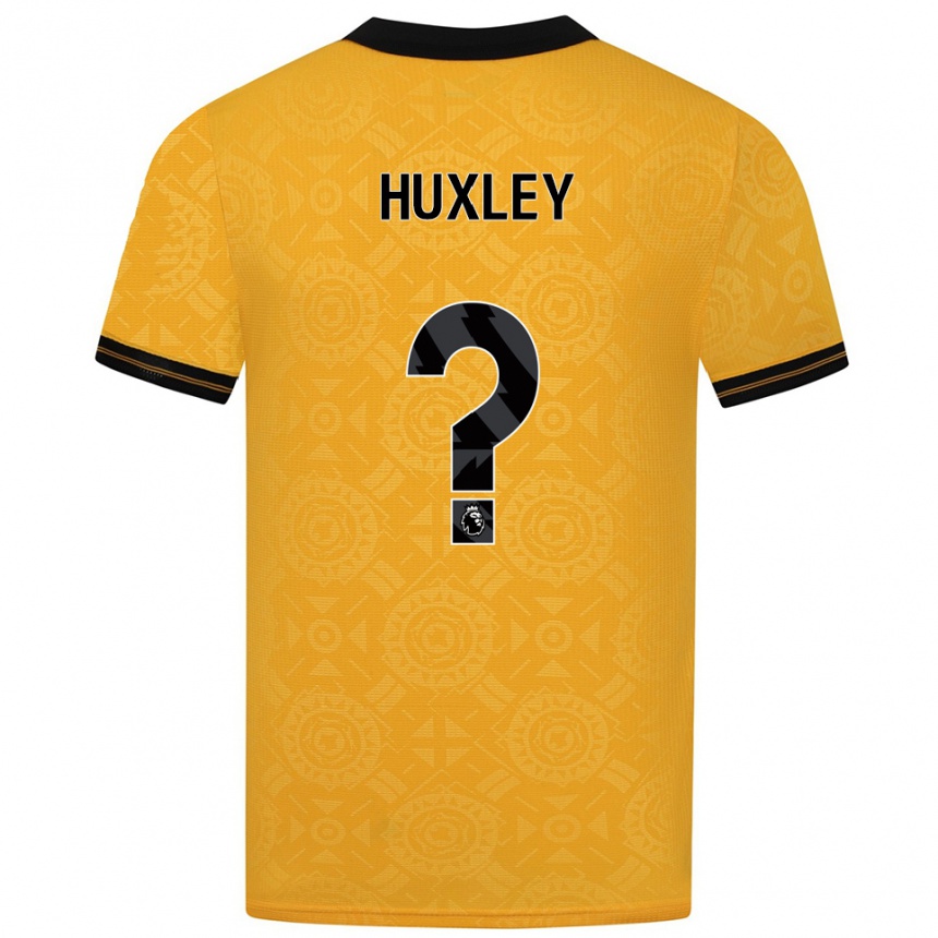 נשים כדורגל Leon Huxley #0 צהוב שחור ג'רזי ביתית 2025/26