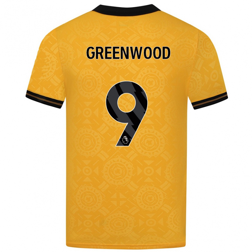 נשים כדורגל Jashayde Greenwood #9 צהוב שחור ג'רזי ביתית 2025/26