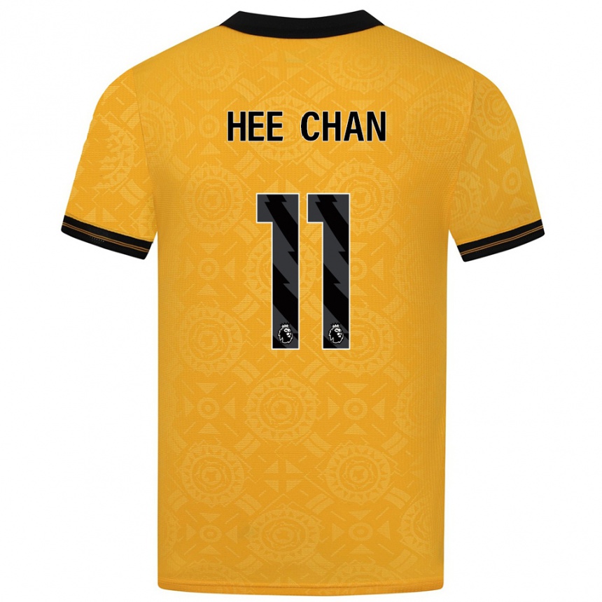 נשים כדורגל היי צ'אן הוואנג #11 צהוב שחור ג'רזי ביתית 2025/26