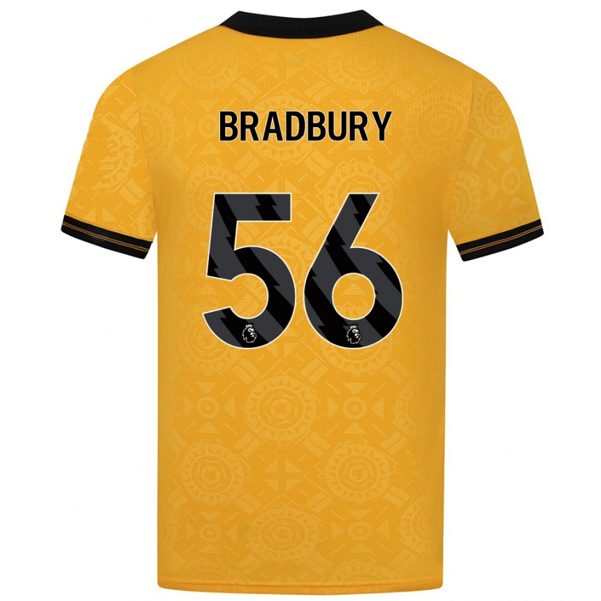נשים כדורגל מקנזי ברדבורי #56 צהוב שחור ג'רזי ביתית 2025/26
