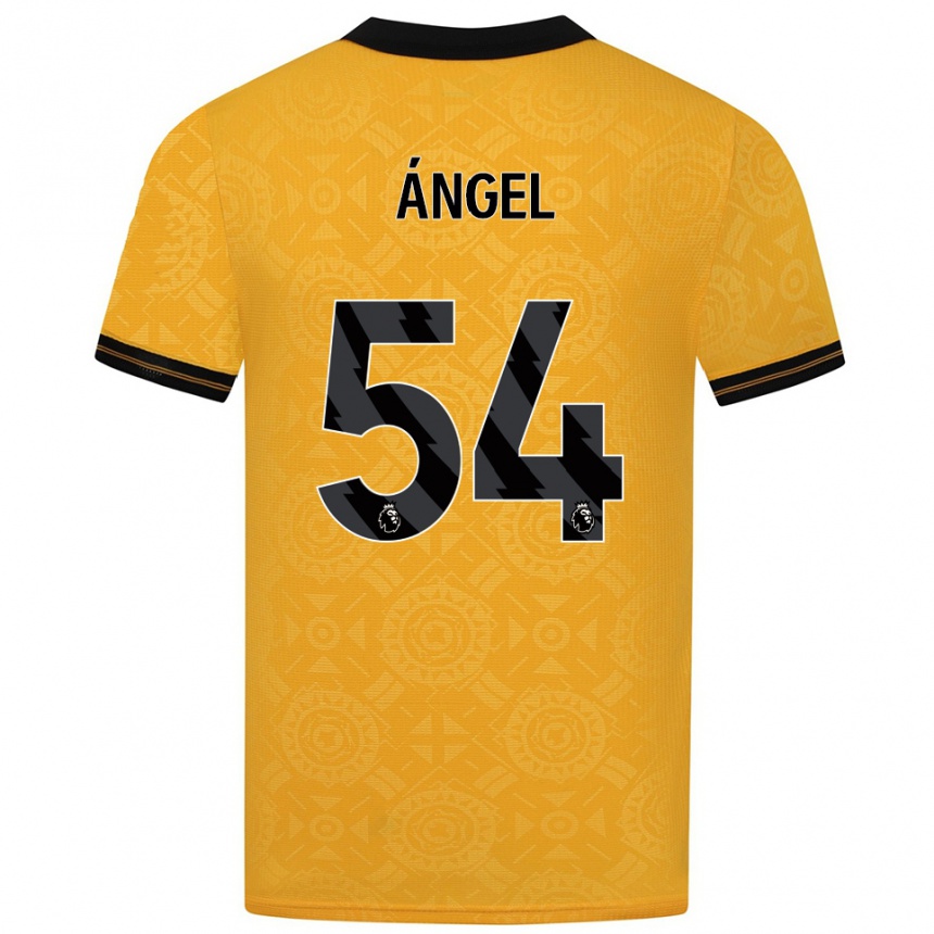 נשים כדורגל Dani Ángel #54 צהוב שחור ג'רזי ביתית 2025/26