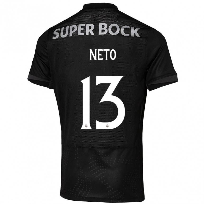 נשים כדורגל לואיס נטו #13 שחור לבן הרחק ג'רזי 2025/26