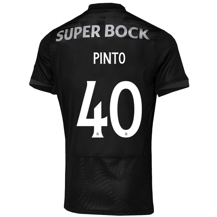 נשים כדורגל ריטה פינטו דה אלמיידה #40 שחור לבן הרחק ג'רזי 2025/26