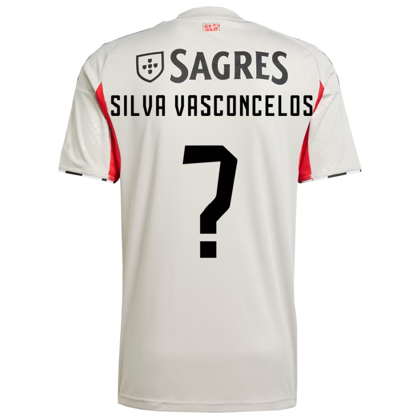 נשים כדורגל Martim Silva Vasconcelos #0 לבן מלוכלך אדום הרחק ג'רזי 2025/26