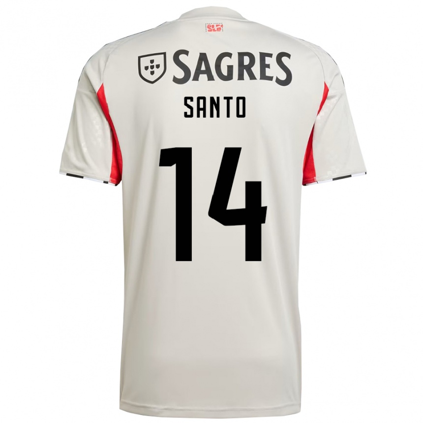 נשים כדורגל Sandro Santo #14 לבן מלוכלך אדום הרחק ג'רזי 2025/26