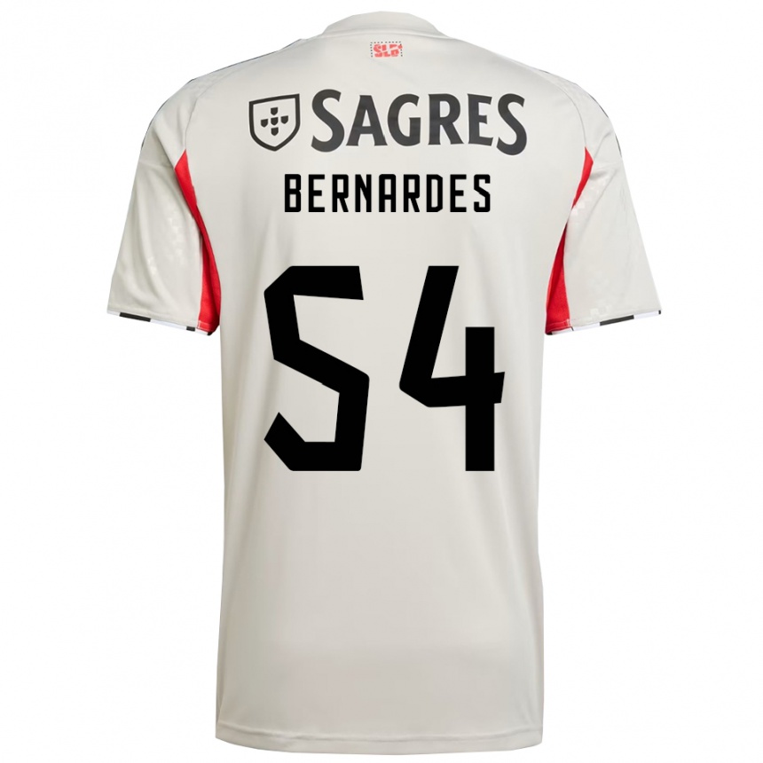 נשים כדורגל Bernardes #54 לבן מלוכלך אדום הרחק ג'רזי 2025/26
