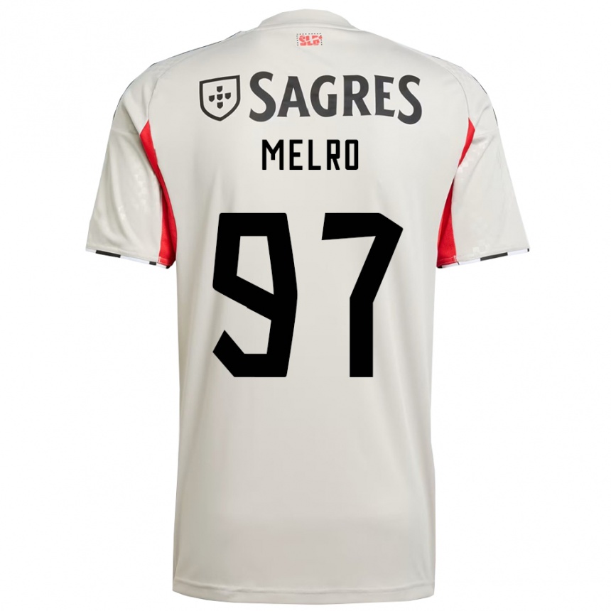 נשים כדורגל חוסה מיגל רייס מלרו #97 לבן מלוכלך אדום הרחק ג'רזי 2025/26