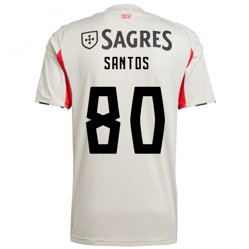 נשים כדורגל פדרו סנטוס #80 לבן מלוכלך אדום הרחק ג'רזי 2025/26