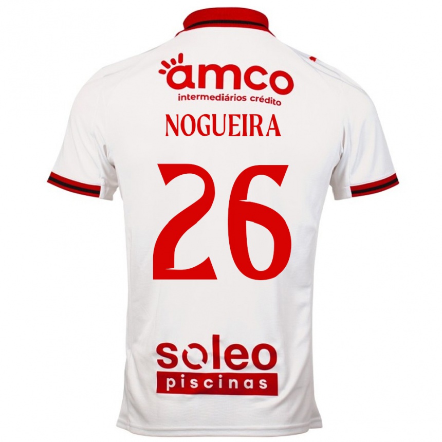 נשים כדורגל Ana Nogueira #26 לבן אדום הרחק ג'רזי 2025/26 נשים כדורגל Ana Nogueira #26 לבן אדום הרחק ג'רזי 2025/26