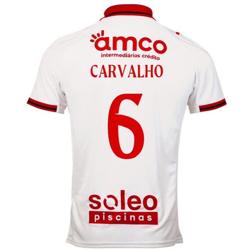 נשים כדורגל ויטור קרבאליו #6 לבן אדום הרחק ג'רזי 2025/26