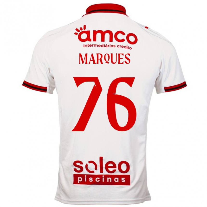 נשים כדורגל Tomás Marques #76 לבן אדום הרחק ג'רזי 2025/26