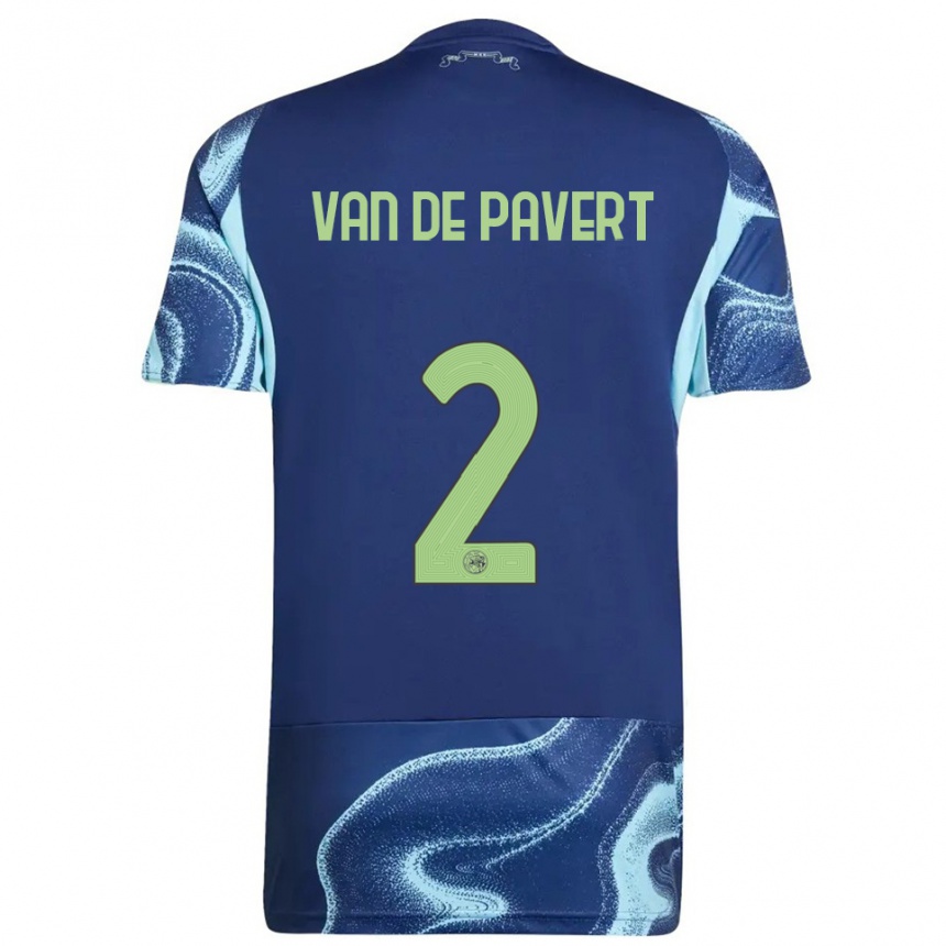 נשים כדורגל Ryan Van De Pavert #2 נייבי תכלת הרחק ג'רזי 2025/26