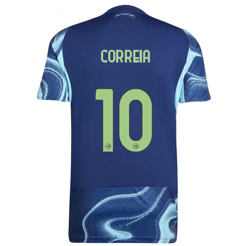 נשים כדורגל Tim Correia #10 נייבי תכלת הרחק ג'רזי 2025/26