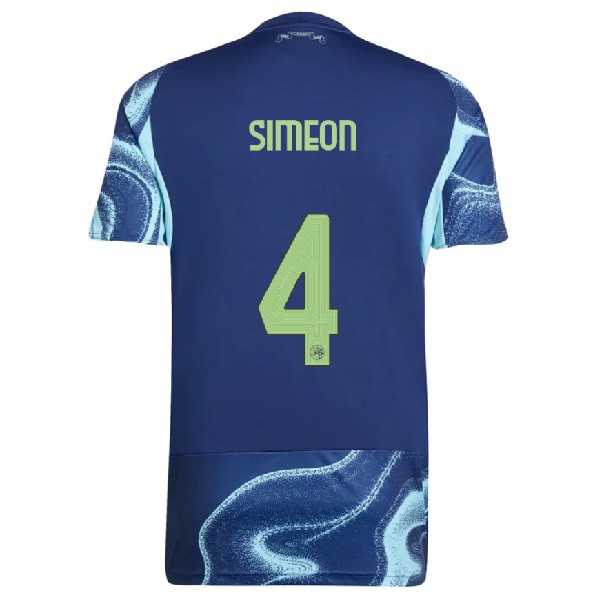 נשים כדורגל Jeshurun Simeon #4 נייבי תכלת הרחק ג'רזי 2025/26