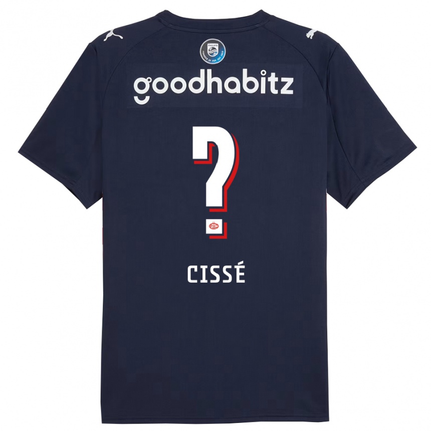 נשים כדורגל Alseny Cissé #0 נייבי לבן הרחק ג'רזי 2025/26