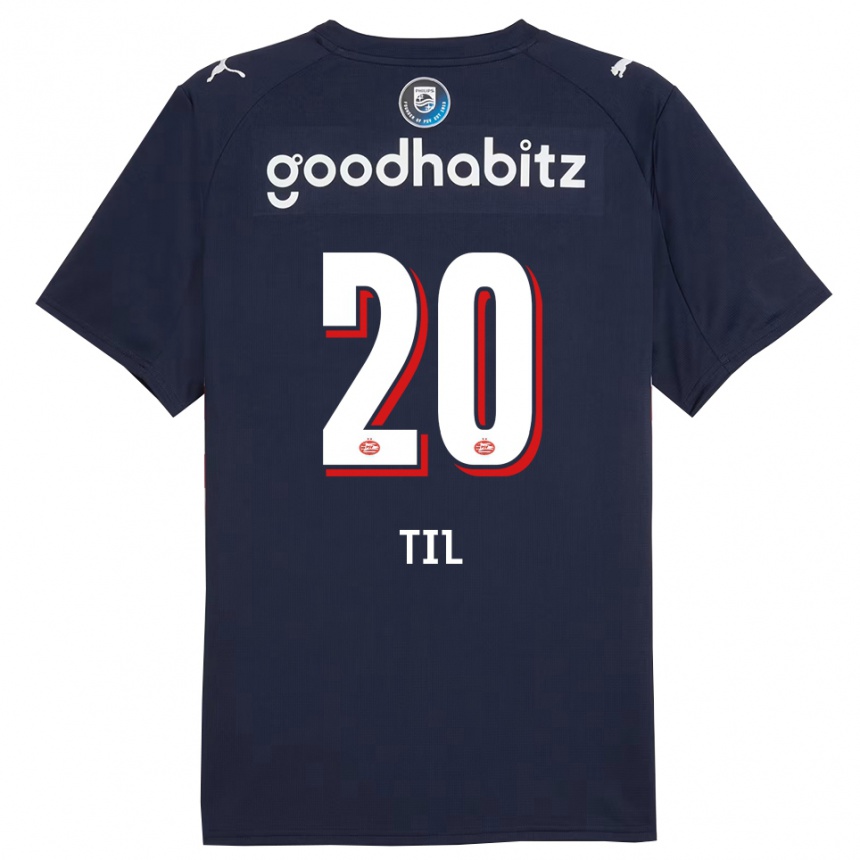 נשים כדורגל חוס טיל #20 נייבי לבן הרחק ג'רזי 2025/26