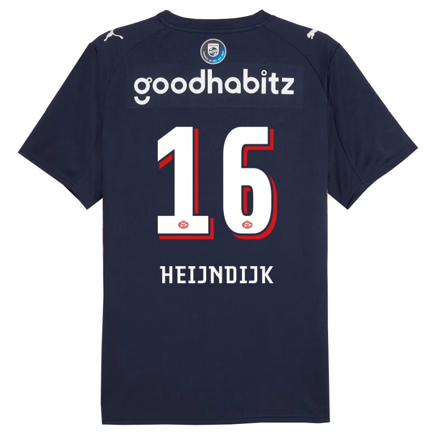 נשים כדורגל Bram Heijndijk #16 נייבי לבן הרחק ג'רזי 2025/26