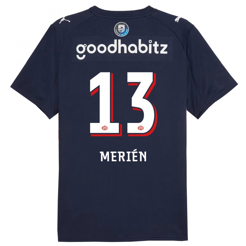 נשים כדורגל Fabian Merién #13 נייבי לבן הרחק ג'רזי 2025/26