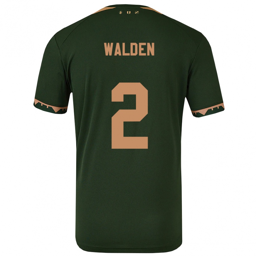 נשים כדורגל Jaden Walden #2 ירוק זהב הרחק ג'רזי 2025/26