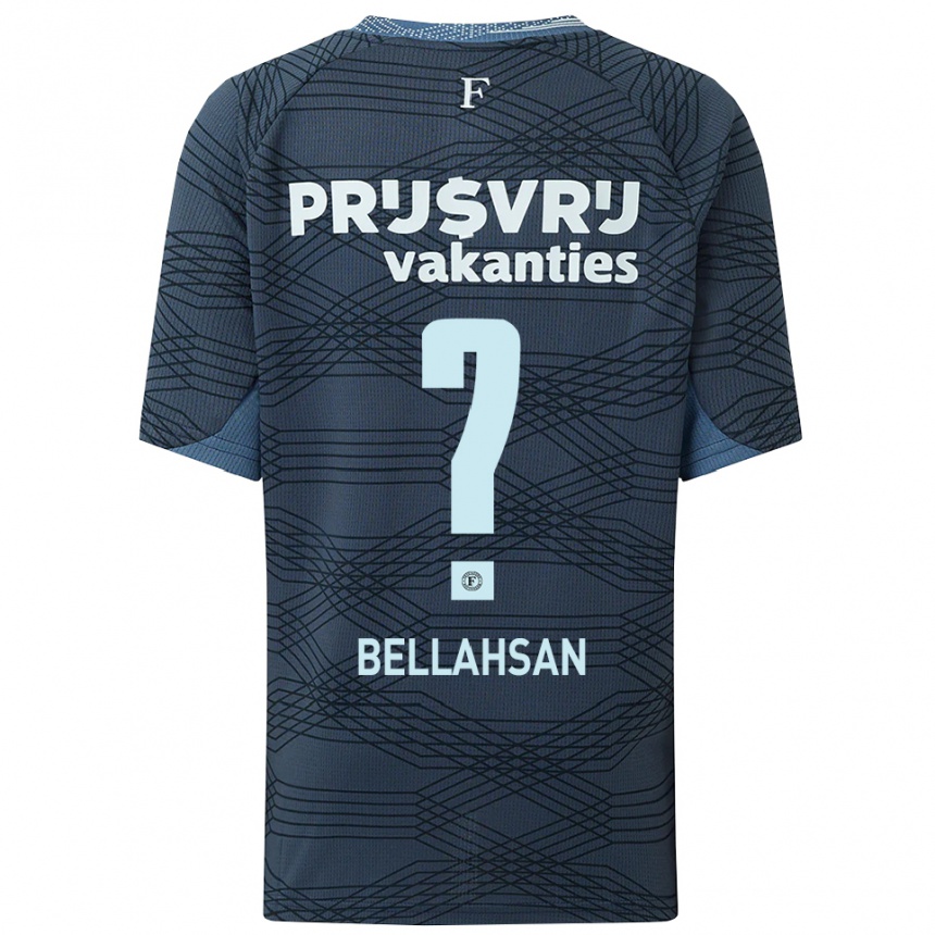 נשים כדורגל Jawad Bellahsan #0 שחור אפור הרחק ג'רזי 2025/26