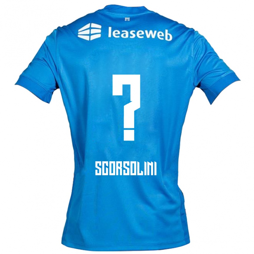 נשים כדורגל Luca Scorsolini #0 כחול לבן הרחק ג'רזי 2025/26