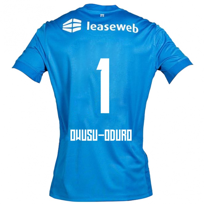 נשים כדורגל Rome Jayden Owusu-Oduro #1 כחול לבן הרחק ג'רזי 2025/26