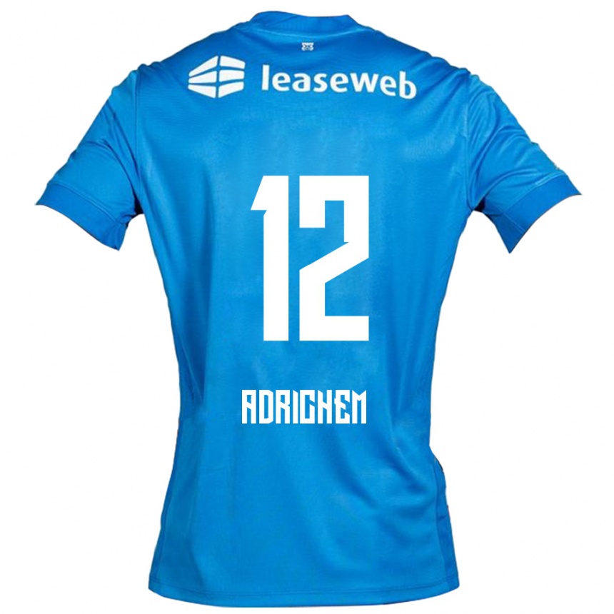 נשים כדורגל Mees Adrichem #12 כחול לבן הרחק ג'רזי 2025/26