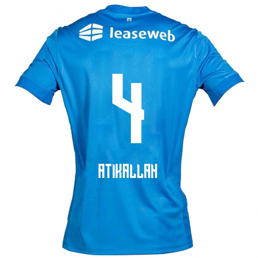 נשים כדורגל Rayan Atikallah #4 כחול לבן הרחק ג'רזי 2025/26