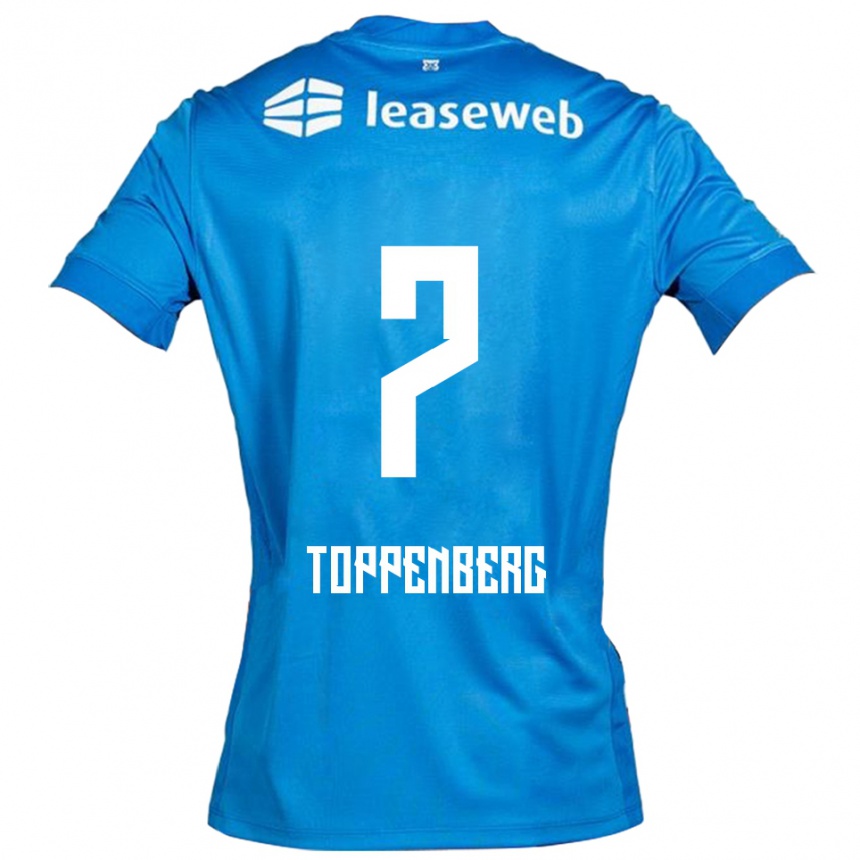 נשים כדורגל Kevin Toppenberg #7 כחול לבן הרחק ג'רזי 2025/26