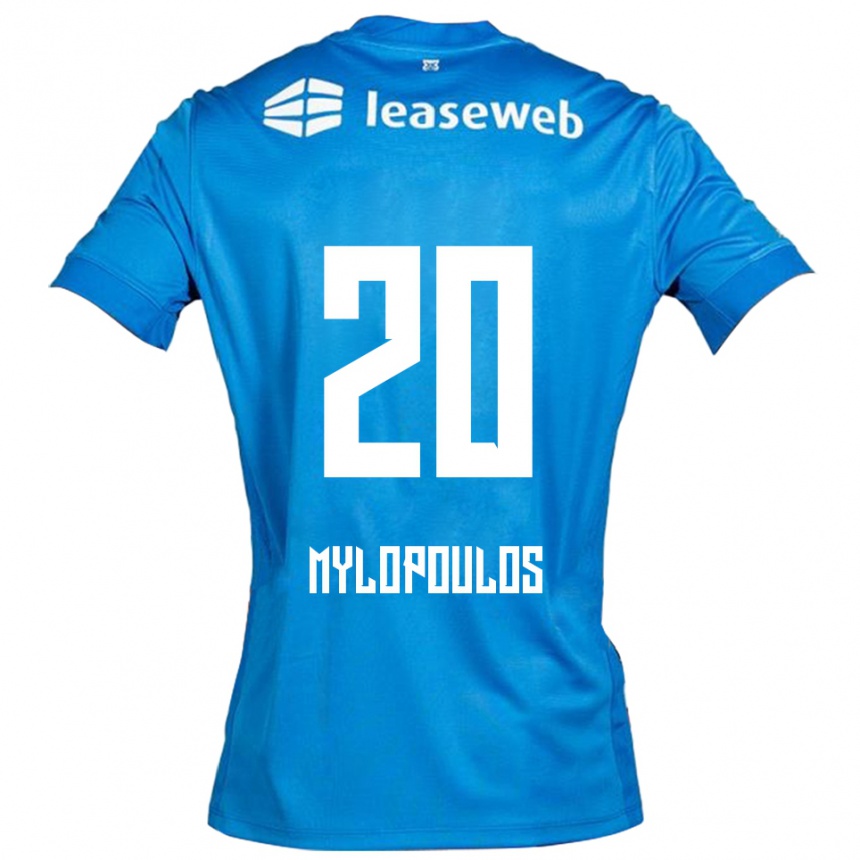 נשים כדורגל Marios Mylopoulos #20 כחול לבן הרחק ג'רזי 2025/26