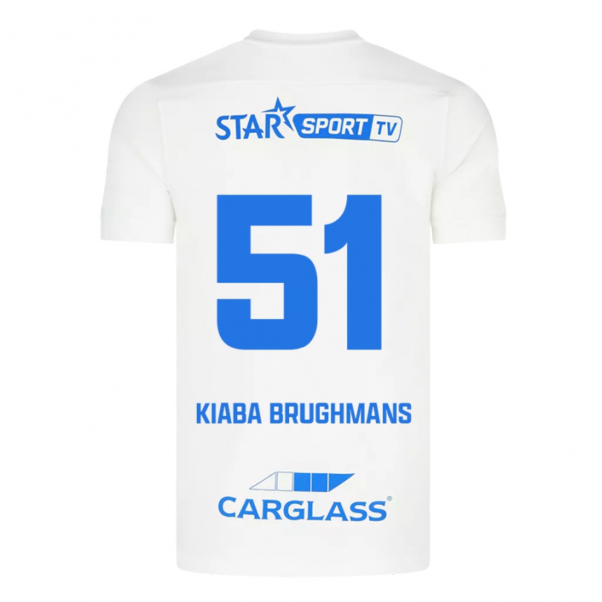 נשים כדורגל Lucca Kiaba Brughmans #51 לבן כחול הרחק ג'רזי 2025/26