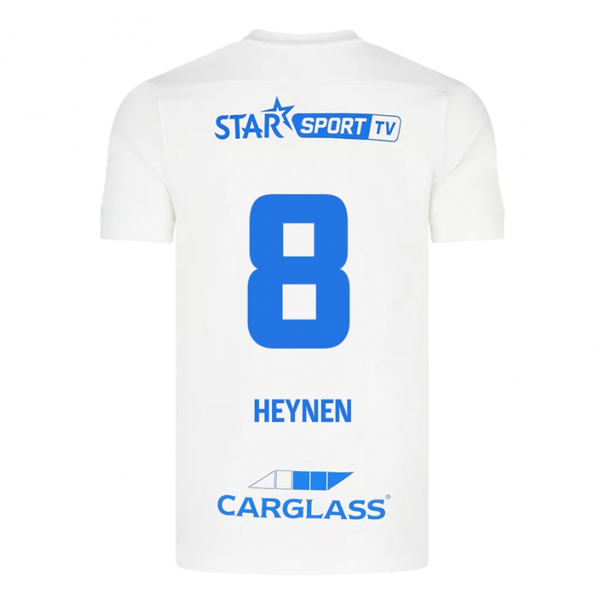 נשים כדורגל בריאן היינן #8 לבן כחול הרחק ג'רזי 2025/26