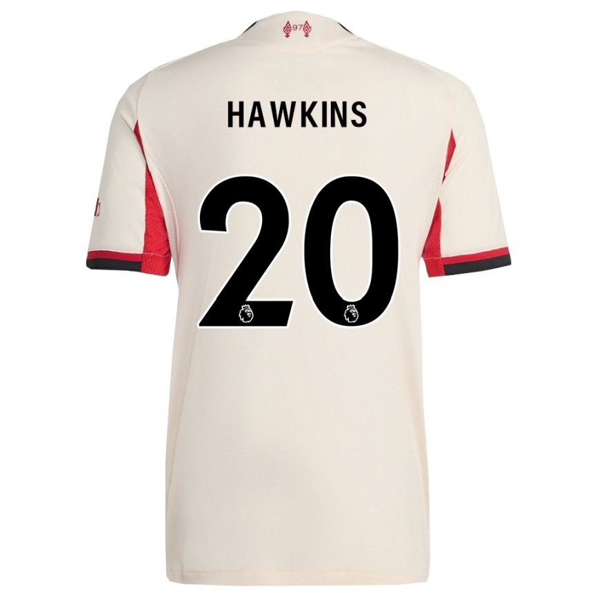 נשים כדורגל Max Hawkins #20 לבן שחור הרחק ג'רזי 2025/26