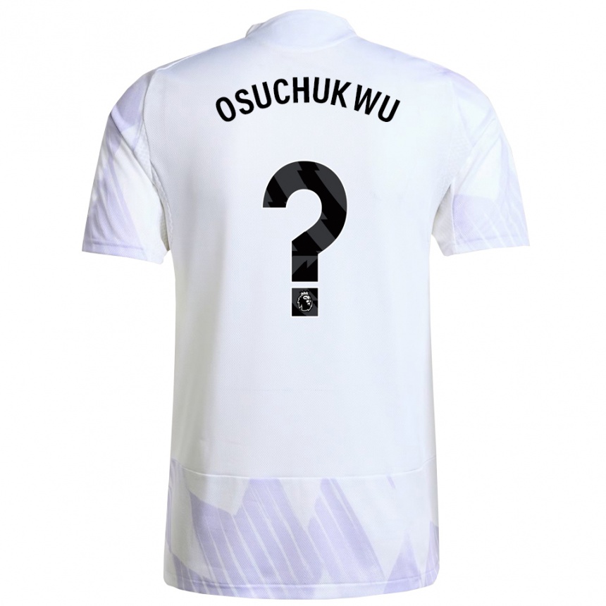 נשים כדורגל Darlington Osuchukwu #0 לבן סגול סגול הרחק ג'רזי 2025/26