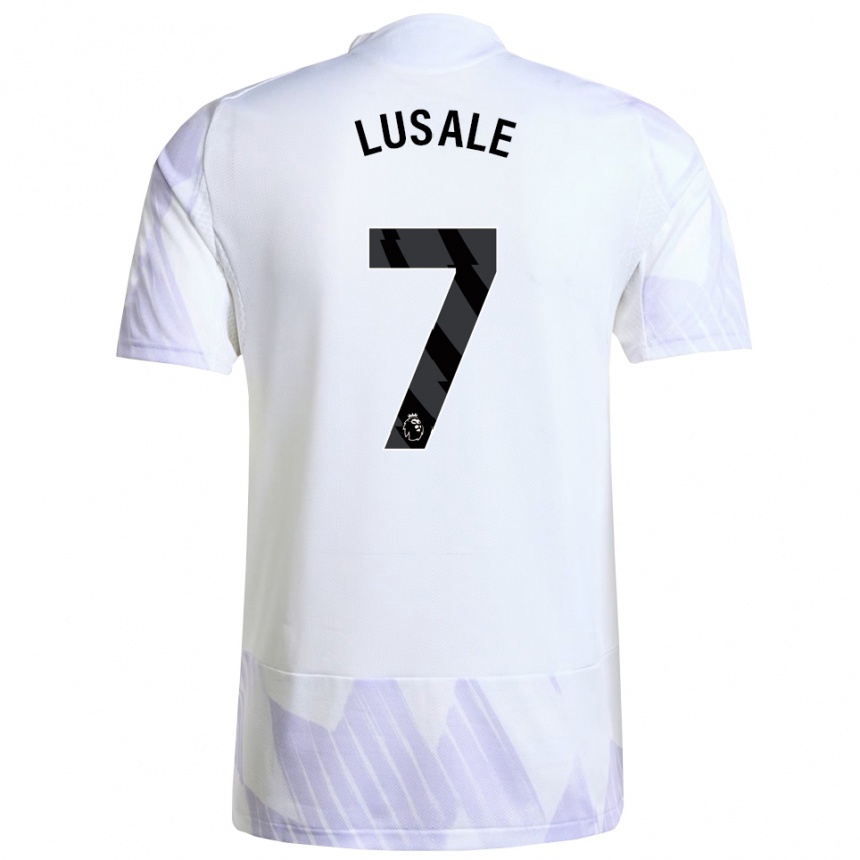 נשים כדורגל Samuel Lusale #7 לבן סגול סגול הרחק ג'רזי 2025/26