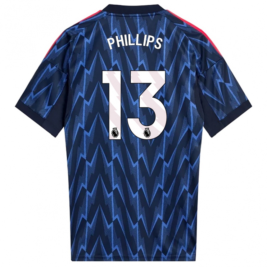 נשים כדורגל Charlie Phillips #13 נייבי אדום הרחק ג'רזי 2025/26