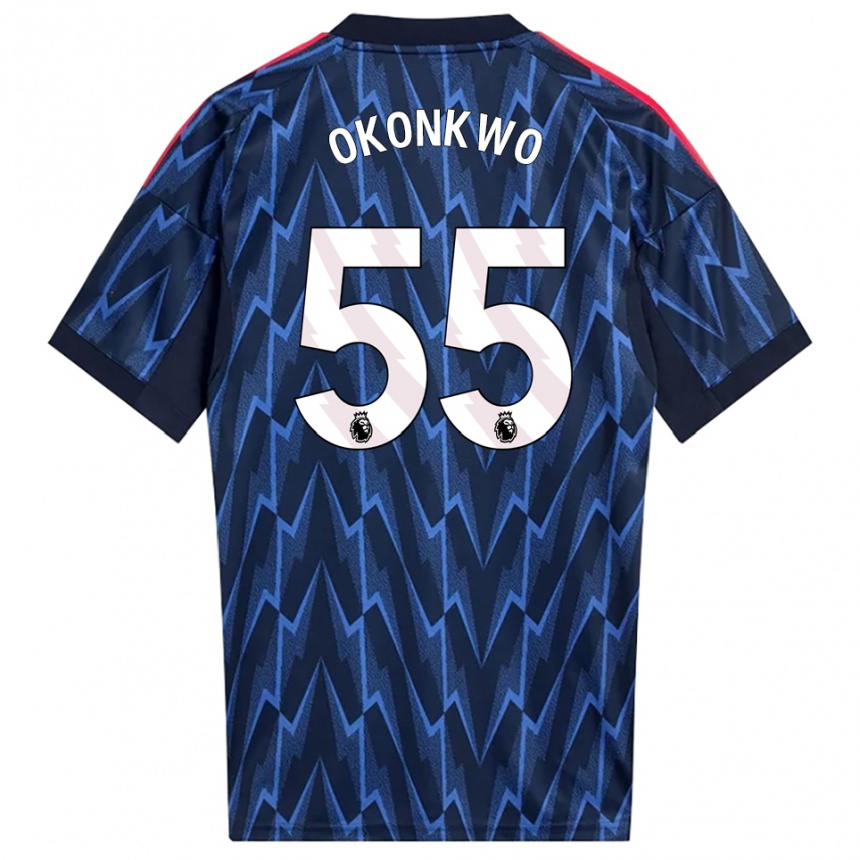 נשים כדורגל Brian Okonkwo #55 נייבי אדום הרחק ג'רזי 2025/26