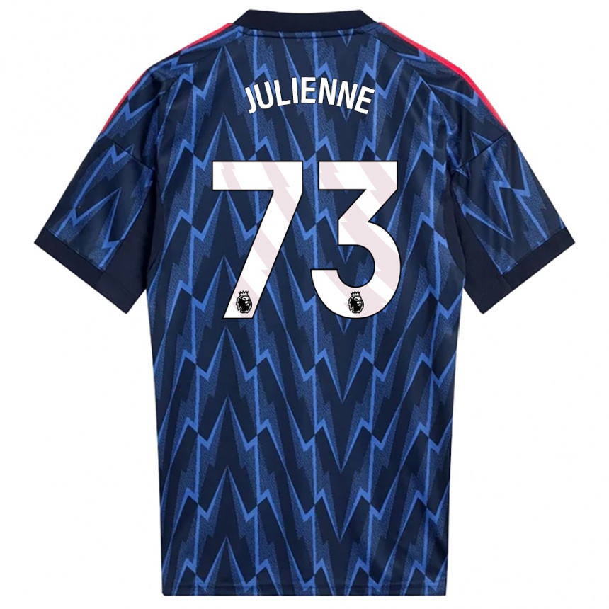 נשים כדורגל Theo Julienne #73 נייבי אדום הרחק ג'רזי 2025/26
