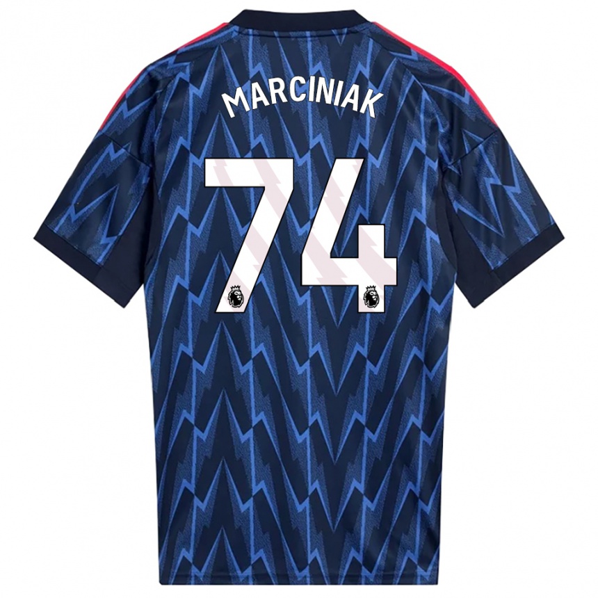 נשים כדורגל Alex Marciniak #74 נייבי אדום הרחק ג'רזי 2025/26