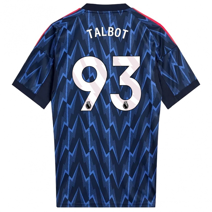 נשים כדורגל Jack Talbot #93 נייבי אדום הרחק ג'רזי 2025/26
