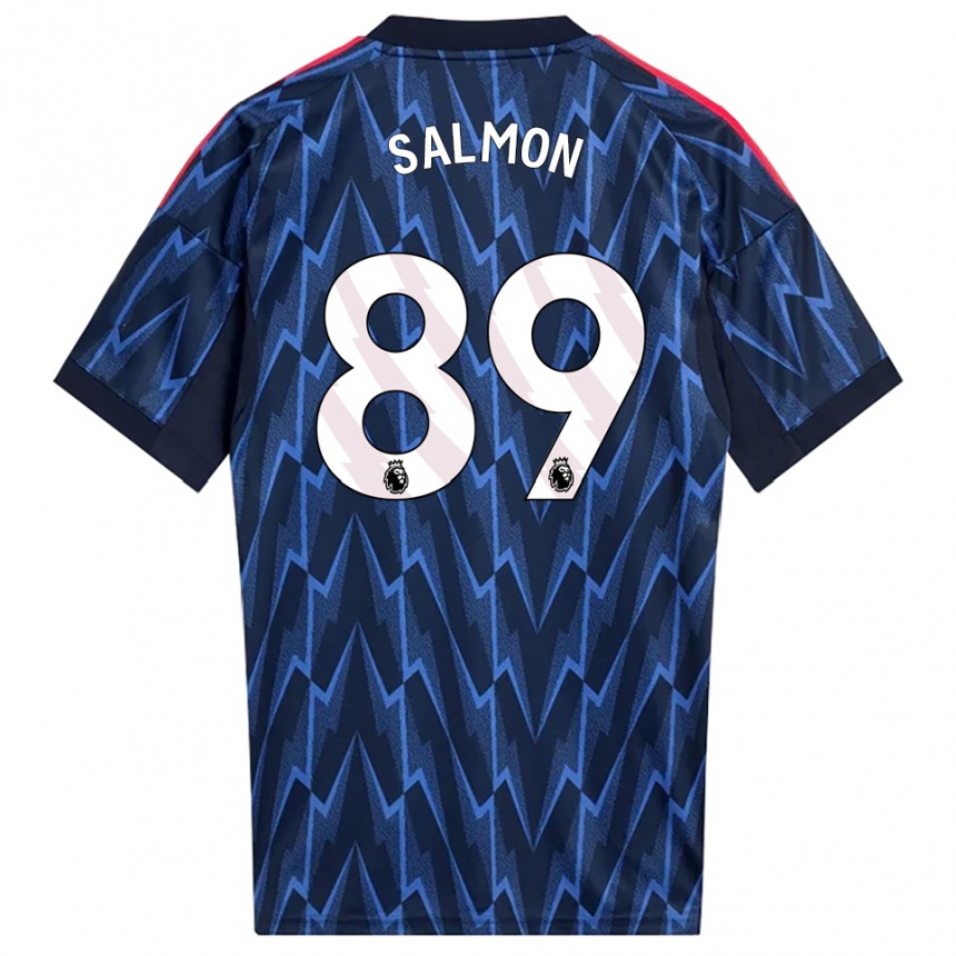 נשים כדורגל Marli Salmon #89 נייבי אדום הרחק ג'רזי 2025/26